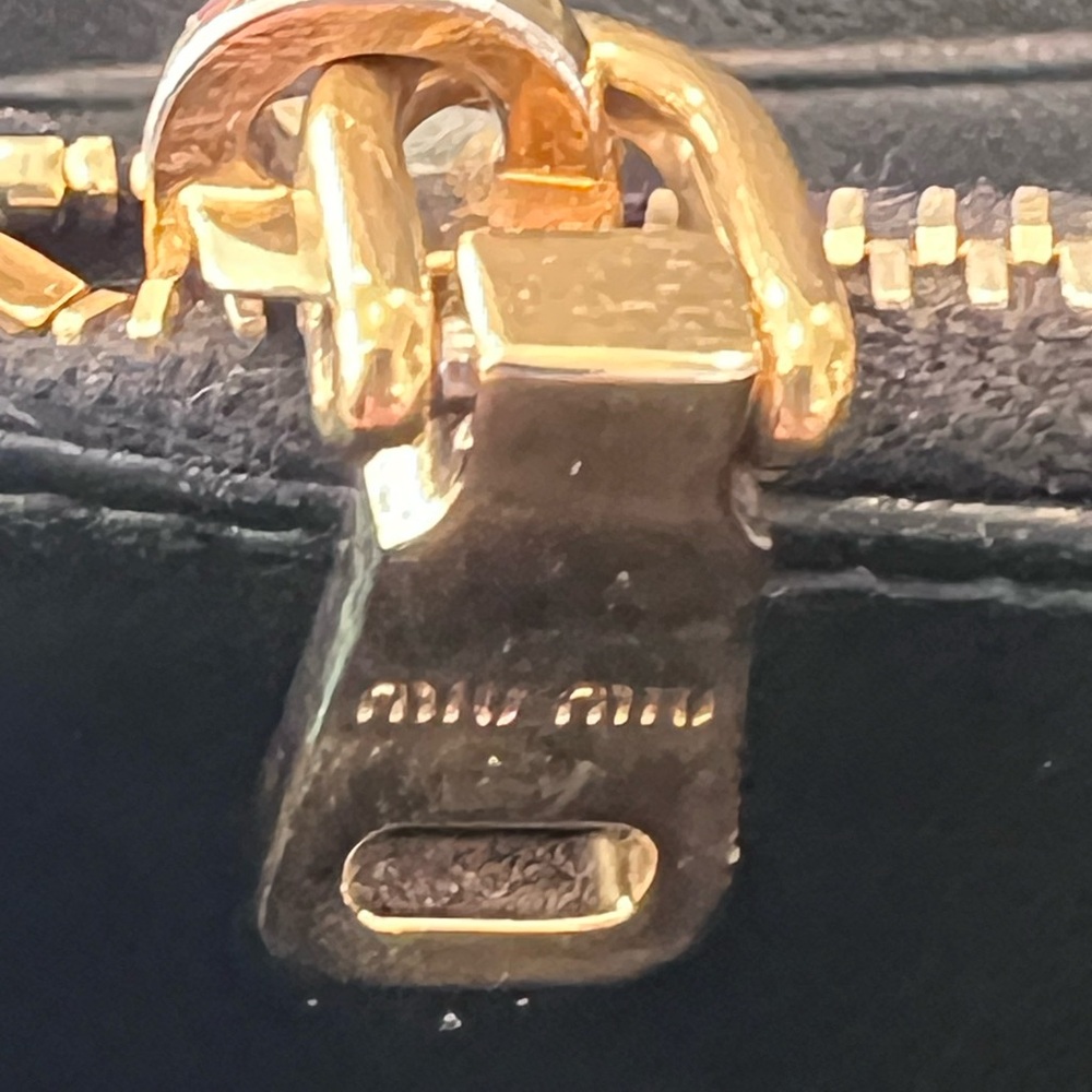 Miu Miu
 Black Matelasse Leather Zip Around Wallet - Picture 6 of 14